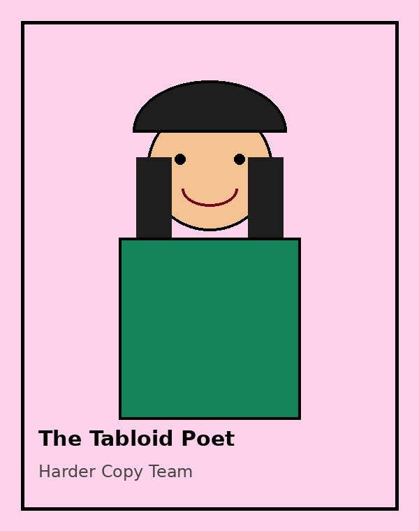 The Tabloid Poet original retro mullet copywriter card