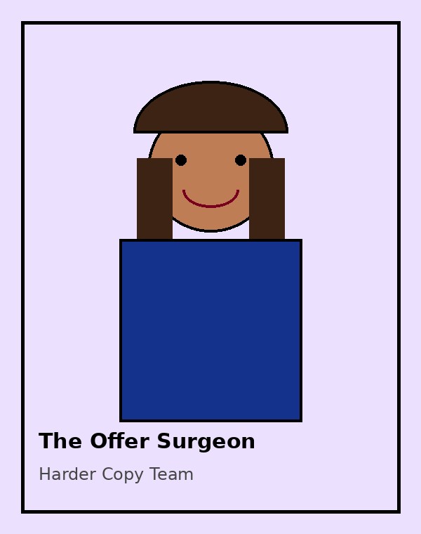 The Offer Surgeon original retro mullet copywriter card