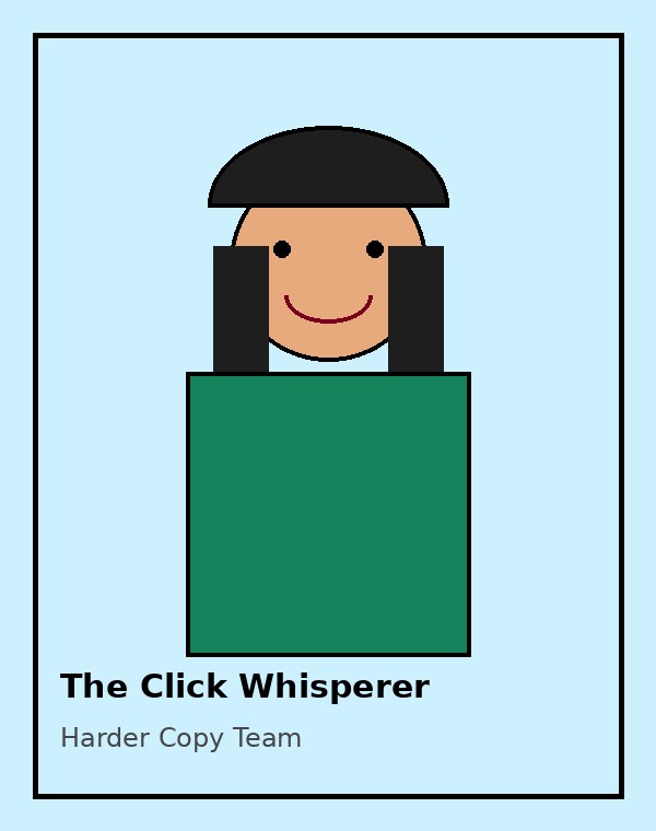 The Click Whisperer original retro mullet copywriter card
