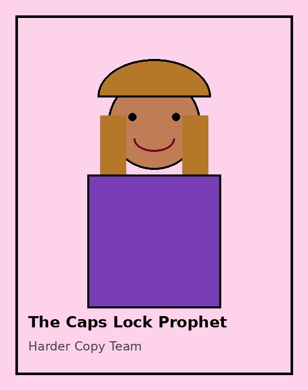 The Caps Lock Prophet original retro mullet copywriter card