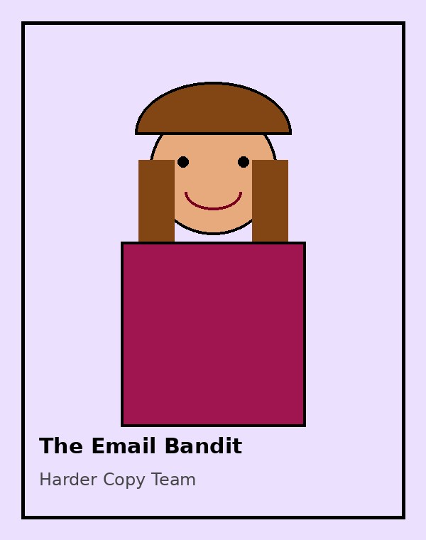 The Email Bandit original retro mullet copywriter card