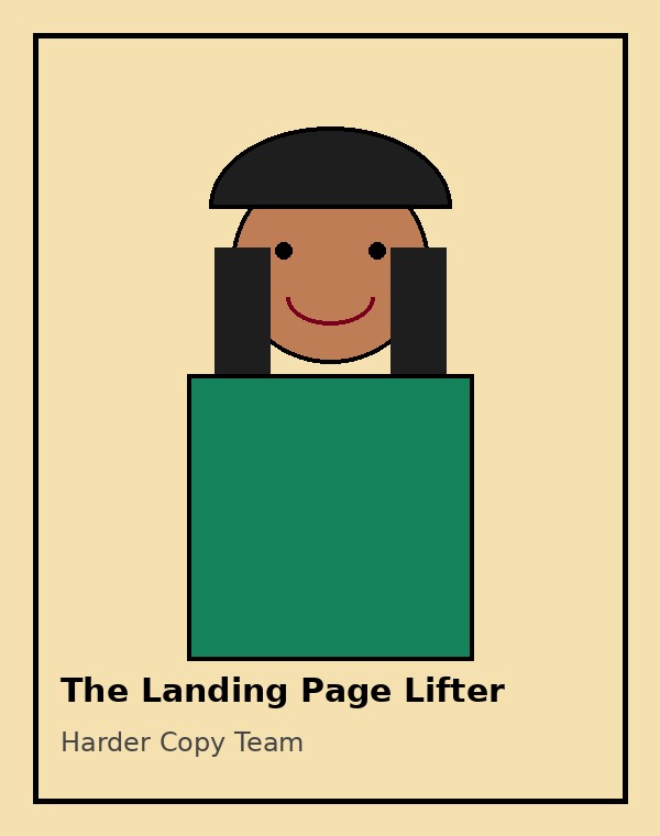 The Landing Page Lifter original retro mullet copywriter card