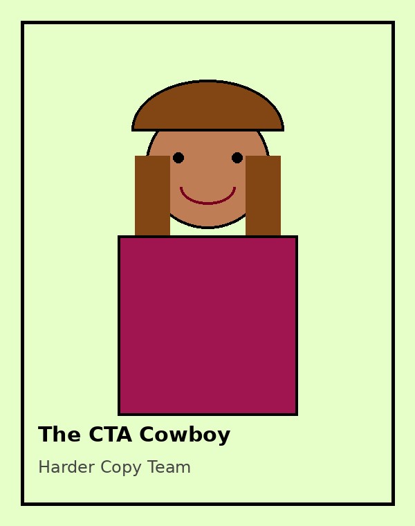 The CTA Cowboy original retro mullet copywriter card