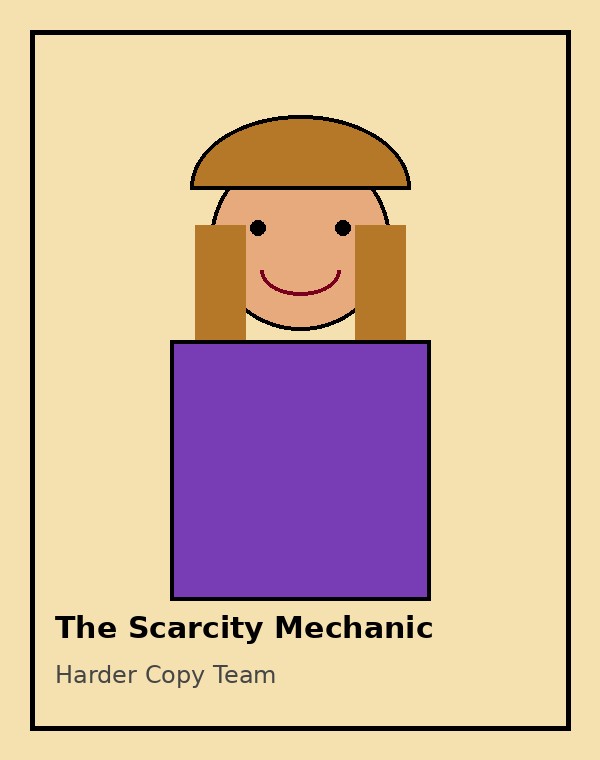 The Scarcity Mechanic original retro mullet copywriter card