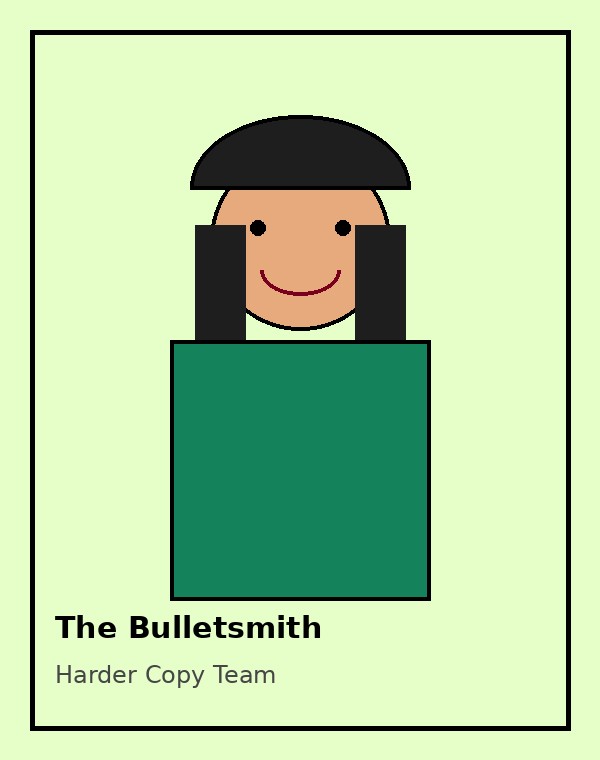 The Bulletsmith original retro mullet copywriter card